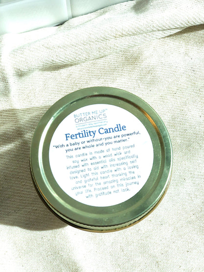 Fertility candle / crystal candle / abundance candle / butter me up